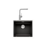 Blanco - pack �vier noir + mitigeur inox bross� 528440