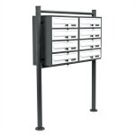 Bloc 8 boites lettres pied support 2x4 compartiment superposé acier galvanisé anthracite et blanc helloshop26 ... Bloc 8 boites lettres pied support 2x4 compartiment superposé acier galvanisé anthracite et blanc helloshop26 ...