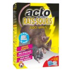 Blocs app�ts rats souris acto antirongeurs etui de 240g
