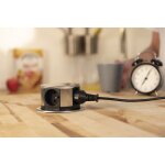 Bloc escamotable compact 16a 4 prises 2p + t - finition inox