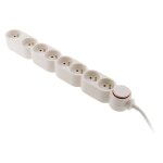 Bloc home 8 prises 16a avec interrupteur blanc et parafoudre cble 1, 5m