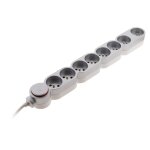 Bloc home 8 prises 16a avec interrupteur silver et parafoudre c�ble 1, 5m