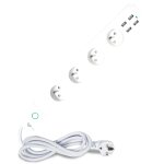 Bloc multiprise 16a connect 4 prises 2p + t et 4 usb avec compteur de consommation (mult - e) wifi - ...