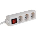 Bloc multiprises, 3 prises + interrupteur, 3 x 1. 5mm