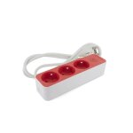 Bloc multiprise 3x16a 3g1. 0 mm - 1, 5 m - rouge - chacon