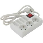 Bloc multiprise 7 prises dhome - 3 x 2p + t + 4 x 2p