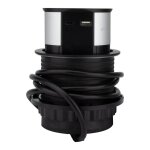Bloc multiprise encastrable 3 prises 16a + 2x usb et chargeur induction - otio