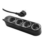 Bloc multiprise intelligent shelly 4 prises 1, 5 m noir
