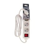Bloc multiprise - edo - logan - 4 prises type e 2p + t - c�ble 1, 5m - interrupteur inclus