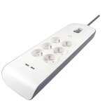 Bloc parafoudre debflex 6 prises blanc / gris Bloc parafoudre debflex 6 prises blanc / gris