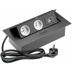 Bloc prises - � encastrer - rectangulaire - pour plan de travail - blanc gtv