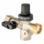 Bloc r�ducteur 3 - en - 1 avec clapet + vanne - ecrou tournant / m�le 20 / 27
