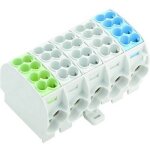 Bloc r�partiteur weidm�ller wpd 501 2x25 / 2x16 1xgn / 3xgy / 1xbl 1562140000 vert, gris clair, bleu ...