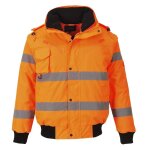 Blouson bomber portwest hivis 3en1 orange fluo l
