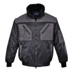 Blouson pilote bicolore portwest noir / gris 5xl
