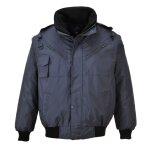 Blouson de travail pilote imperm�able manches amovibles 3 - en - 1 portwest bomber marine m