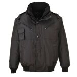 Blouson de travail pilote imperm�able manches amovibles 3 - en - 1 portwest bomber noir xxl