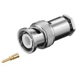 Bnc plug with screw connection with gold pin for rg 58 / u cble