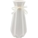 Bnhgc - vase gomtrique moderne en cramique avec ruban encreur - 20 cm de haut - blanc - vase gomtrique ...