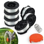 Bobine fil coupe bordure pour black et decker coupe - bordures, 6 bobines de tondeuse avec 1 ressort ...