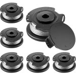 Bobine de fil de rechange pour coupe - bordure, compatible avec bosch f016800569 (6 bobines de fil, 1 ...