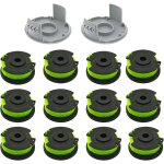 Bobine de rechange pour d��broussailleuse ryobi rac143 rlt36b33 & ry36lt33a - 0 (12 bobines + 2 capuchons) ...