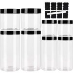 Bocaux en plastique, bocal plastique transparent pots de stockage rcipient de stockage de grains pour ...