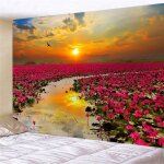 Boheme deco boheme deco tenture murale tapisserie de paysage de feuille d'�rable rouge, d�coration de ...