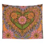Boheme deco boheme deco tenture murale tapisserie murale suspendue style boho rtro, motif floral, cur, ...