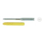 Bo�te 100 vis top roc pvc 6x150 ing fixations - filetage 45 mm - capuchons blancs / chevilles - a430180 ...