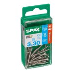 Bo�te 25 unit�s. vis a bois spax cab. plat inox a2 3. 0x30mm spax