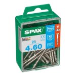 Boîte 25 unités. vis a bois spax cab. plat inox a2 4. 0x60mm spax Boîte 25 unités. vis a bois spax cab. plat inox a2 4. 0x60mm spax
