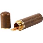Bo�te a cure - dents cylindrique en bois (couleur fonc�e, 17 * 83mm), ensemble de porte - cure - dents ...