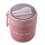 Bote a djeuner en acier inoxydable 304, tasse a boire avec cuillre, nourriture, pot thermique, soupe ...