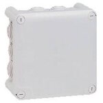Boîte de dérivation carrée - 130x130x74 mm - gris Boîte de dérivation carrée - 130x130x74 mm - gris