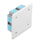 Boite de drivation  encastrer multimatriaux stop air 100x100x prof. 40 mm debflex gris / bleu - 718866 ...