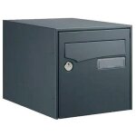 Bo�te aux lettres - 1 porte - gris - loft decayeux