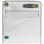 Bo�te aux lettres burg wachter baltic 2 portes - sur pied - acier galvanis� - ouverture lat�rale - blanc ...