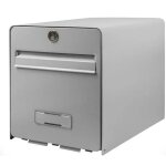 Boite aux lettres favor en acier galvanise - 1 porte - gris