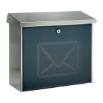 Boite aux lettres lucca 3713 ni letter h. 340mm b. 380mm t. 148mm inox din c4