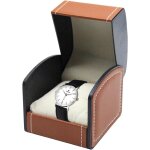 Bote a montres simple pour homme et femme - en cuir synthtique - avec coussin - petite bote pour montres, ...