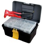 Boite � outils avec pince � riveter et 160 rivets techman