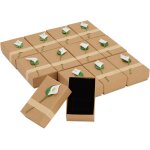 Bo�tes en papier kraft avec couvercles pour bijoux et cadeaux de f�te (8, 9 x 5, 1 cm, lot de 12)