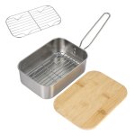 Bote a pique - nique portable en acier inoxydable, ensemble de vaisselle de camping en plein air, bbq, ...