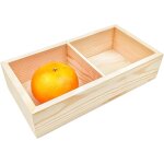 Bote de rangement en bois inacheve avec 4 compartiments, vitrine prsentoir bote de rangement pour ...