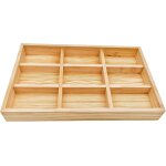 Bote de rangement en bois inacheve avec 4 compartiments, vitrine prsentoir bote de rangement pour ...
