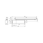 Boîtier pour ferme - porte - force 3 - montage inversé - ts 91g argent dormakaba Boîtier pour ferme - porte - force 3 - montage inversé - ts 91g argent dormakaba