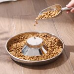 Bol en acier inoxydable pour animaux de compagnie, litire pour chien, chiot, nourriture, mangeoire, ...