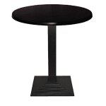 Bolero ce153 en fonte renforcent la base de table carrée, noir Bolero ce153 en fonte renforcent la base de table carrée, noir