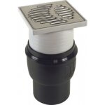 Bonde de douche � l'italienne 150 x 150 mm ajustable sortie verticale aco